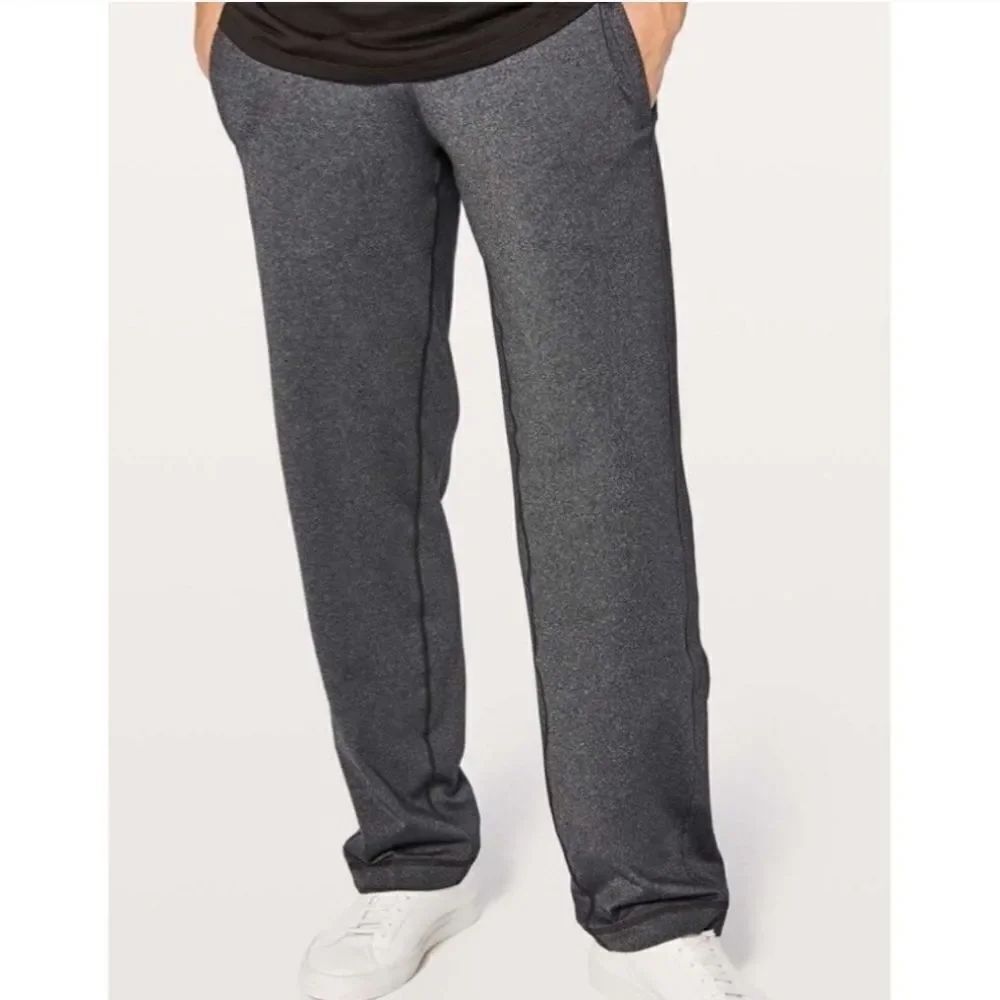 Lululemon Kung Fu Heathered Gray Black Sweat Pants Sz M